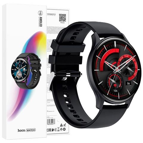Smartwatch Y15 Impermeabile 1 ATM Display AMOLED 1,43" Funzione Chiamata Bluetooth V5.0 Nero - Europa - Foto 1