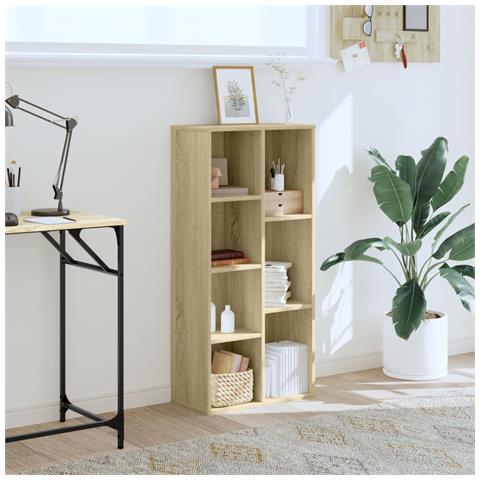 Libreria Rovere Sonoma 50x25x105 Cm In Legno Multistrato - Foto 3