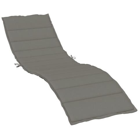Cuscino Per Lettino Prendisole Grigio Scuro Mélange 200x60x4 Cm - Foto 2