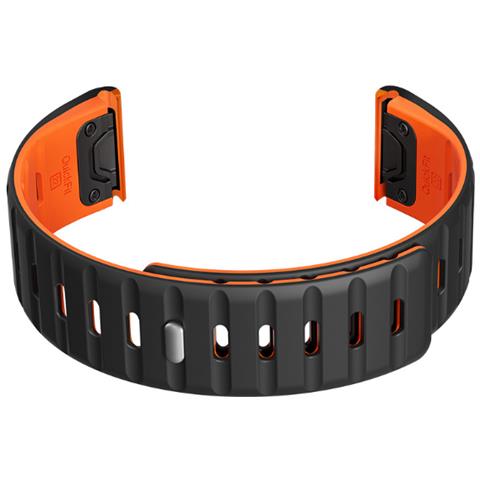 Cinturino Magnetico In Silicone A Sgancio Rapido Per Garmin Fenix 8/7x /epix Black+orange 22 Mm - Foto 2