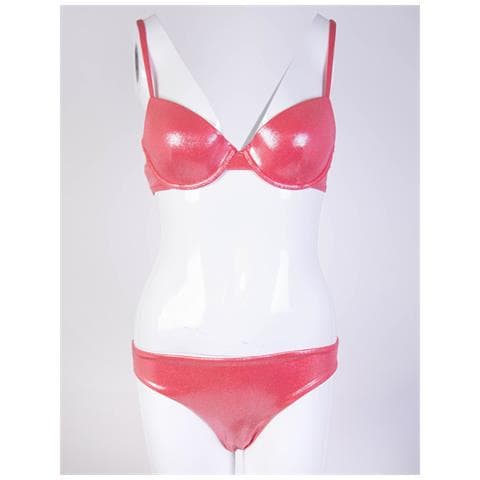 Bikini Triangolo Con Ferretto In Lurex Rosa - S - 40 - Foto 3