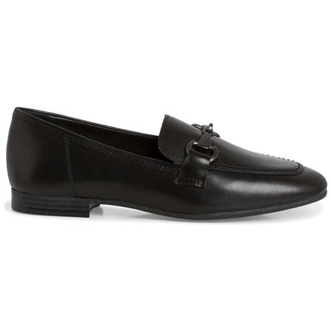 Black Leather Casual Closed Loafers Mocassino Pelle Scarpe Donna Nero Eu 37, 1-24222-42 003 - Foto 2