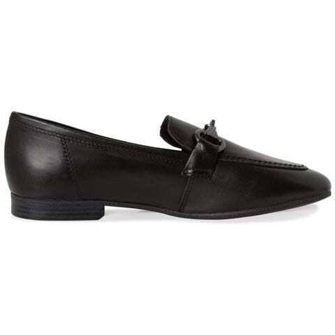 Black Leather Casual Closed Loafers Mocassino Pelle Scarpe Donna Nero Eu 37, 1-24222-42 003 - Foto 3
