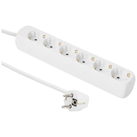 6-way Schuko Socket 5m White - Warranty: 300m - Foto 1
