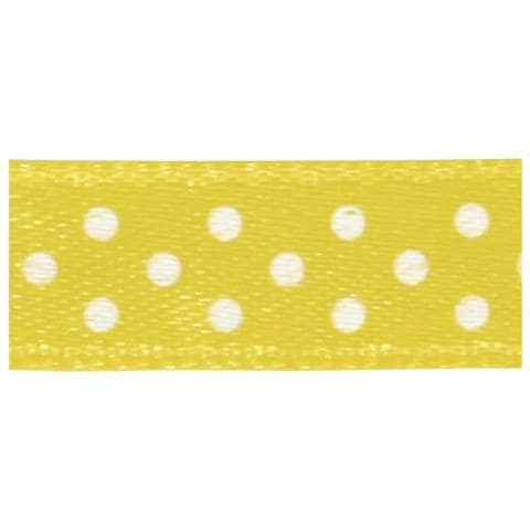 Nastro In Raso Con Puntini H 9,5mm Rotolo 10mt Giallo - Foto 2