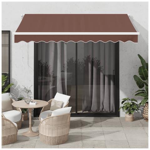 Tenda Da Sole Retrattile Automatica Marrone 300x250 Cm - Foto 1