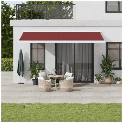 Tenda Da Sole Retrattile Manuale Bordò 500x300 Cm - Foto 1