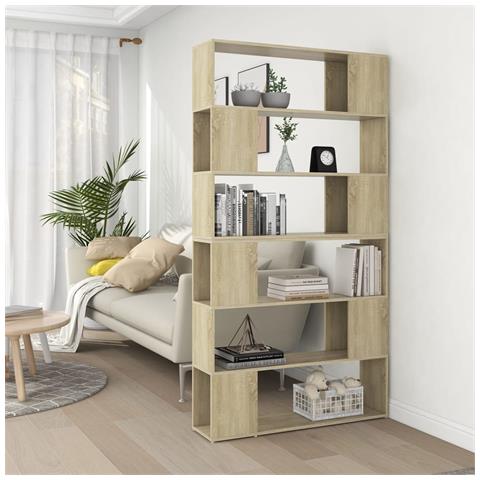 Lusso Casadino - Libreria/divisorio Stanza Rovere Sonoma 100x24x188 Cm - Foto 8