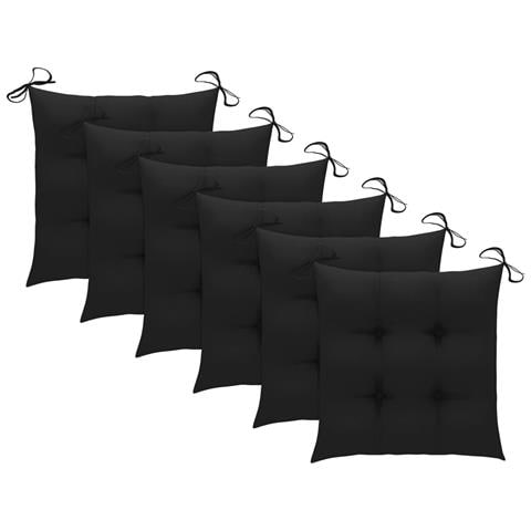 Sedie Da Giardino Con Cuscini 6 Pz In Legno Massello Di Teak - Foto 8