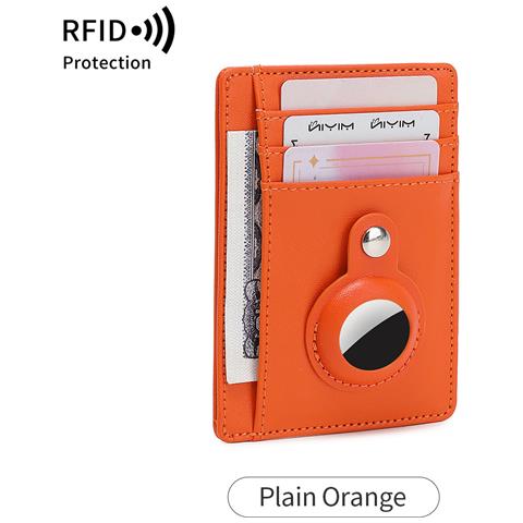Elegante Portafoglio Per Carte Airtag Con Blocco Rfid Orange - Foto 1