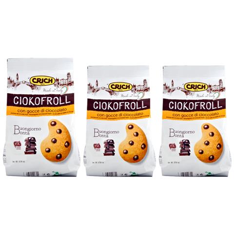 Crich Ciokofroll Con Gocce Di Cioccolato Biscotti 3 Sacchetti Da 600 Grammi - Foto 1