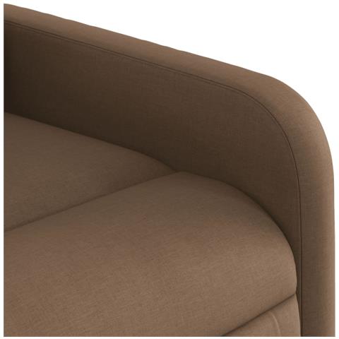 Poltrona Massaggiante Reclinabile Marrone in Tessuto - Foto 9