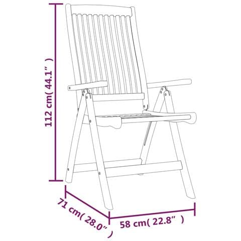 Set da Pranzo per Giardino 7 pz in Legno Massello di Eucalipto - Foto 9
