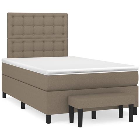 Giroletto a Molle con Materasso Tortora 120x190 cm in Tessuto - Foto 2