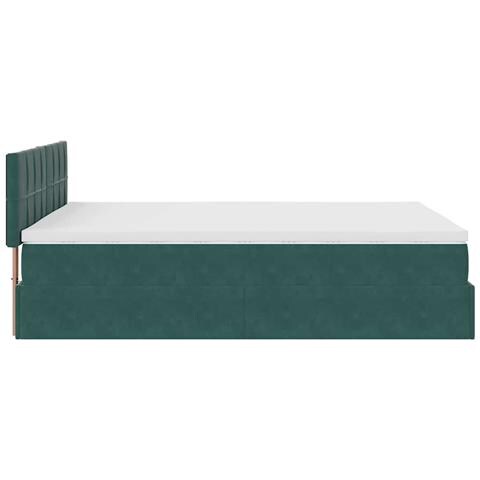 Struttura Letto Pouf con Materasso 140x200 cm in Velluto - Foto 9