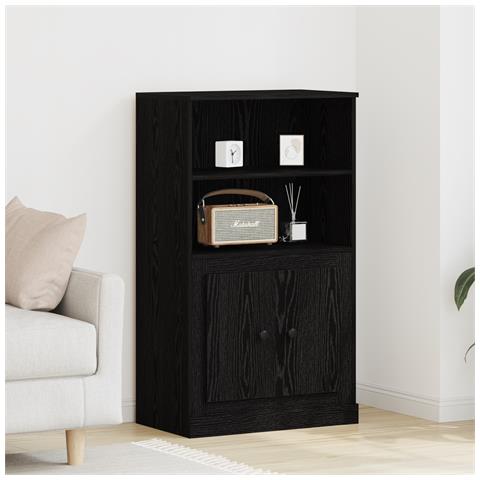 Mobile Alto Nero Rovere 60x35.5x103.5 cm Legno ingegnerizzato - Foto 2