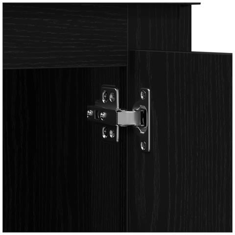 Mobile Alto Nero Rovere 60x35.5x103.5 cm Legno ingegnerizzato - Foto 9