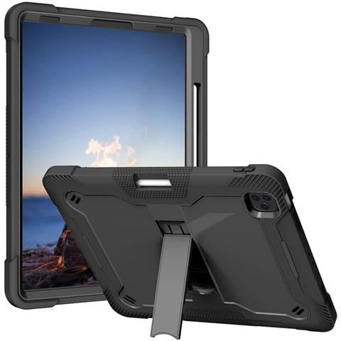 Custodia Per Ipad 5/4/3/pro 12.9"" Con Supporto E Tracolla Nera - Foto 1