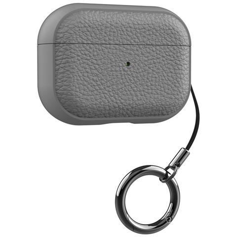 Custodia Protettiva In Tpu Compatibile Con Airpods 1/2 - Texture In Pelle, Antiurto Grey - Foto 2