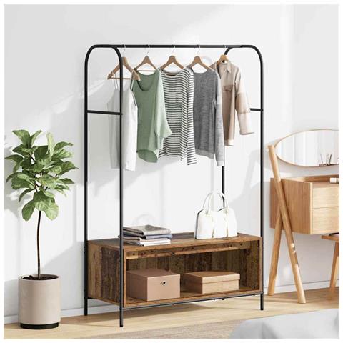 Stendibiancheria Marrone 100 x 44 x 160 cm Legno multistrato - Foto 2