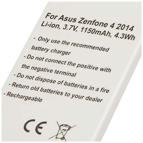 Batteria Di Ricambio Asus Zenfone 4 Li-ion 3.7v 1150mah 4,3 Wh - Foto 4