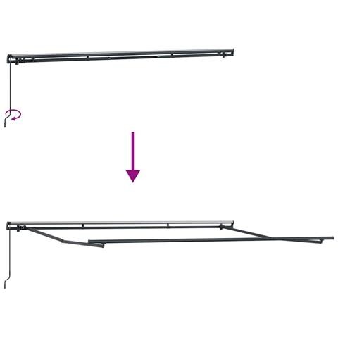 Tenda da Sole Antracite 4.5 x 2.5 m Metallo - Foto 9