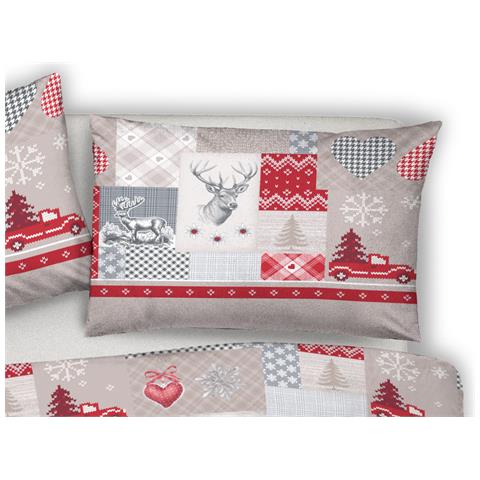 Copripiumino Sacco Piumone Pensieri Delicati Cotone Dis.alpi Matrimoniale Rosso - Foto 2