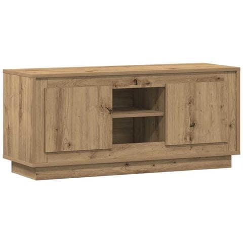 Mobile TV Rovere artigianale 102 x 35 x 45 cm Legno multistrato - Foto 1