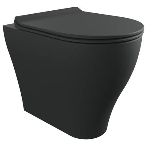 Wc A Pavimento Filo Parete   App Ap117g Go Clean - Nero Opaco Senza Sedile Da Ordinare - Foto 1