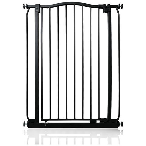 Safetots Cancelletto Di Sicurezza Extra Alto Con Parte Superiore Incurvata, 71cm - 80cm, Nero Opaco, Extra Alto Con 100cm Di Altezza - Foto 1