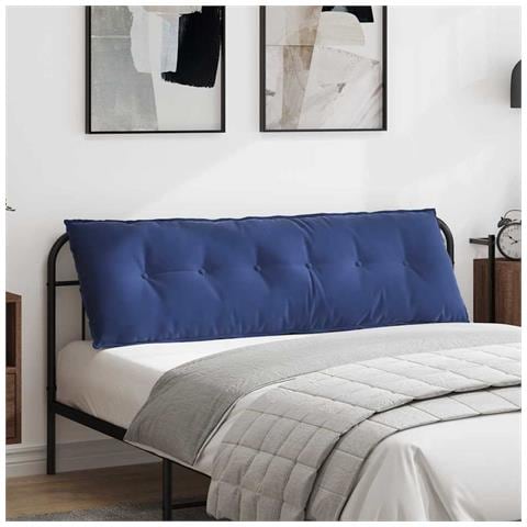 Cuscino per Schiena Blu Polizia 160 x 50 cm Tessuto in Cords - Foto 2