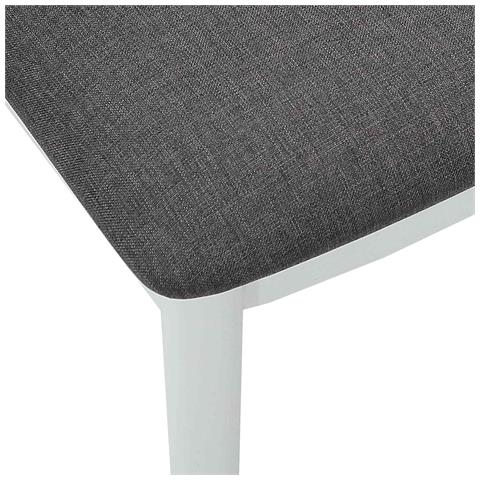Sedia da pranzo 2 pcs Bianco e Grigio Legno di gomma solido - Foto 9