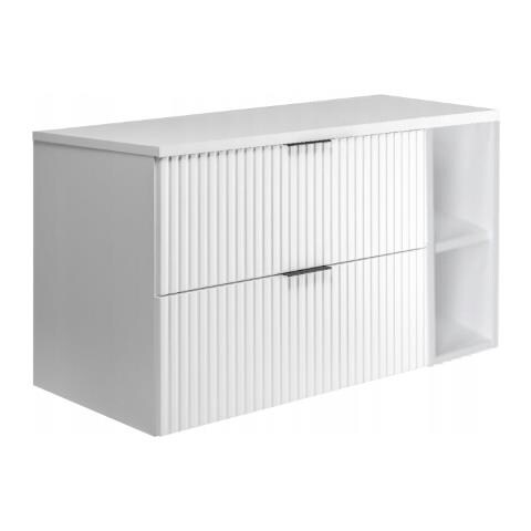 | Mobile sottolavabo - 100/57/46 cm L /A /D - Blanc Mat - Mobili bagno, lavabo, mobili bagno | Ripiani, piani di lavoro - Foto 1