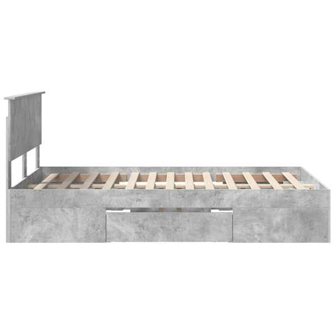 Struttura del letto con testiera Grigio cemento 120 x 200 cm - Foto 9