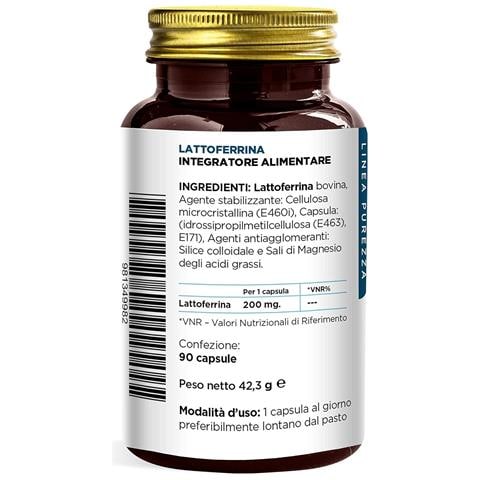 Lattoferrina 200 mg 90 Capsule - Alto Grado di Purezza - Formula Essenziale in Capsule - Foto 2