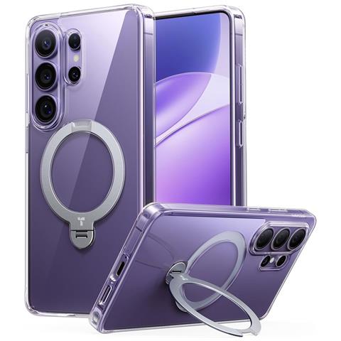 Cover per Galaxy S26 Ultra - TPU+PC, Trasparente, Con Soporte - Foto 1