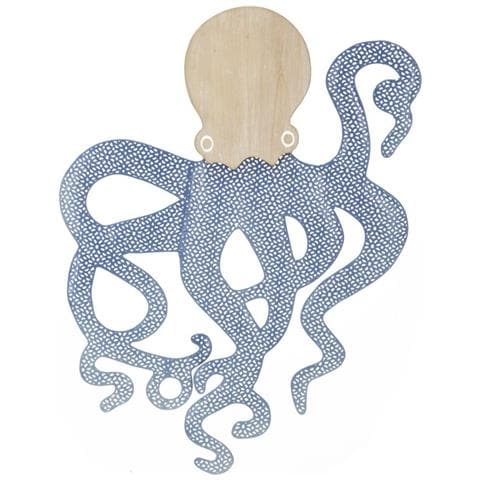 Pannello Da Parete Octopus In Ferro E Legno Con Polpo Stilizzato - Foto 1