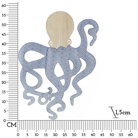 Pannello Da Parete Octopus In Ferro E Legno Con Polpo Stilizzato - Foto 6