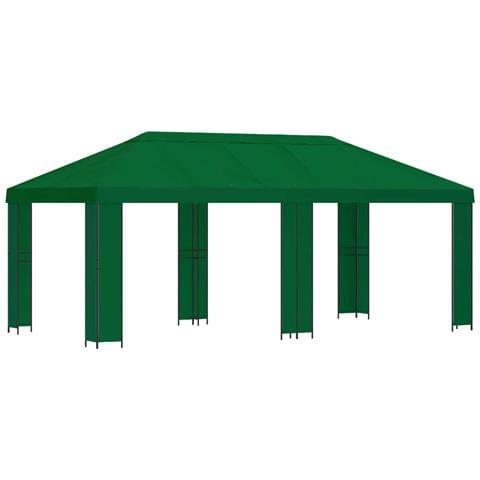 Gazebo da giardino 6 x 3 m Verde Poliestere e Acciaio 190 - Foto 1