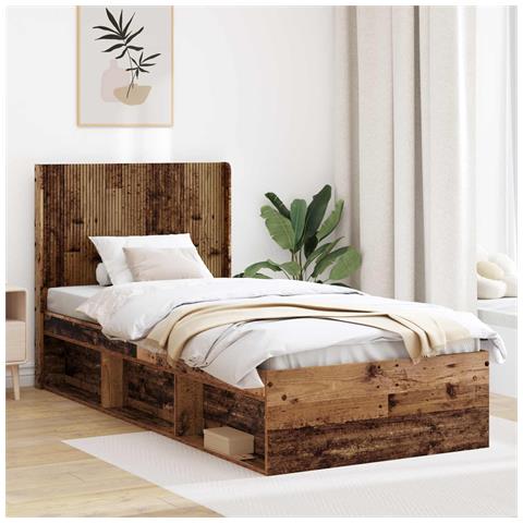 Testiera Letto Legno antico Legno ingegnerizzato - Foto 2
