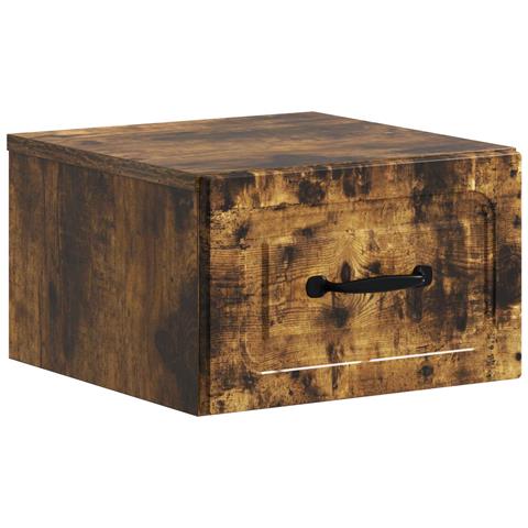 Mobiletto da notte a muro Rovere Fumo 34,5 x 33 x 20 cm - Foto 1