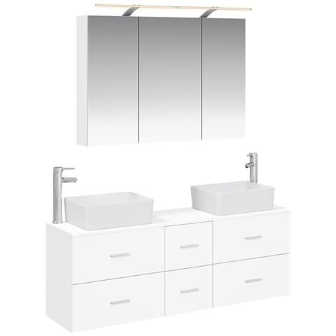 Set di mobili per il bagno 4 pcs Bianco - Foto 1