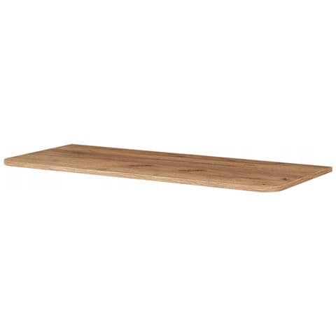 Piano lavabo 100 cm, Arrotondato, Nero opaco, per lavabo da appoggio, LINEA - Foto 2