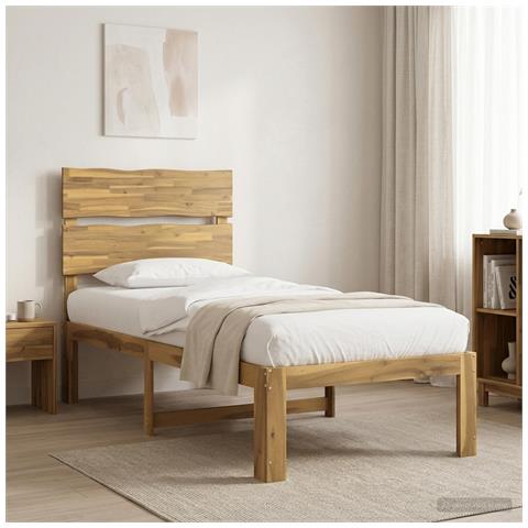 Letto Singolo con Testiera ROSTOCK Bianco 80 x 200 cm - Foto 2