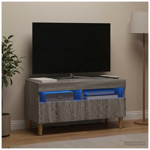 Mobile TV LED Sonoma grigio Legno ingegnerizzato - Foto 2