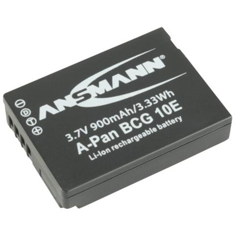 Batteria Ricaricabile A-Pan BCG 10 E per Fotocamera Digitale Nera 900 mAh / 3.33 Wh 3.7 V Litio-Ion 5044593 - Foto 3