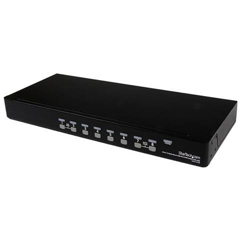Switch KVM USB PS / 2 a 8 porte montabile a rack 1U, con OSD - Foto 1