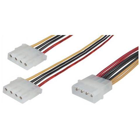 Cavetto Alimentazione Doppio Drive 5.25" Da Una Presa 5.25" - 1 Presa 5.25" A 2 Prese 5.25" - Foto 1