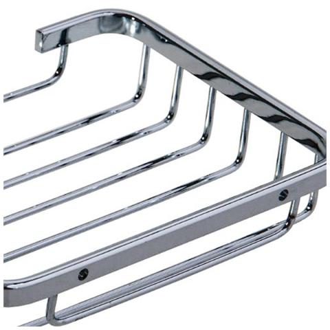 Portaoggetti da WC in Acciaio Inox Cromato 16x12x3.5 cm - Foto 2