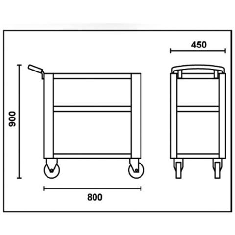 Carrello "c51" Arancio - Foto 2